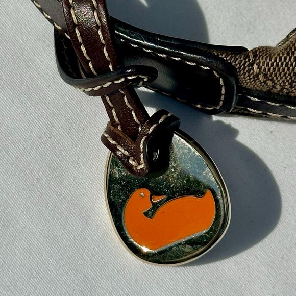 NEW D&B Dooney & Bourke Vintage Small Faux Quilted Signature Bucket Bag Charm - Picture 8 of 14